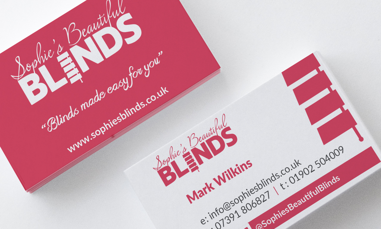Sophie's Blinds Business Cards